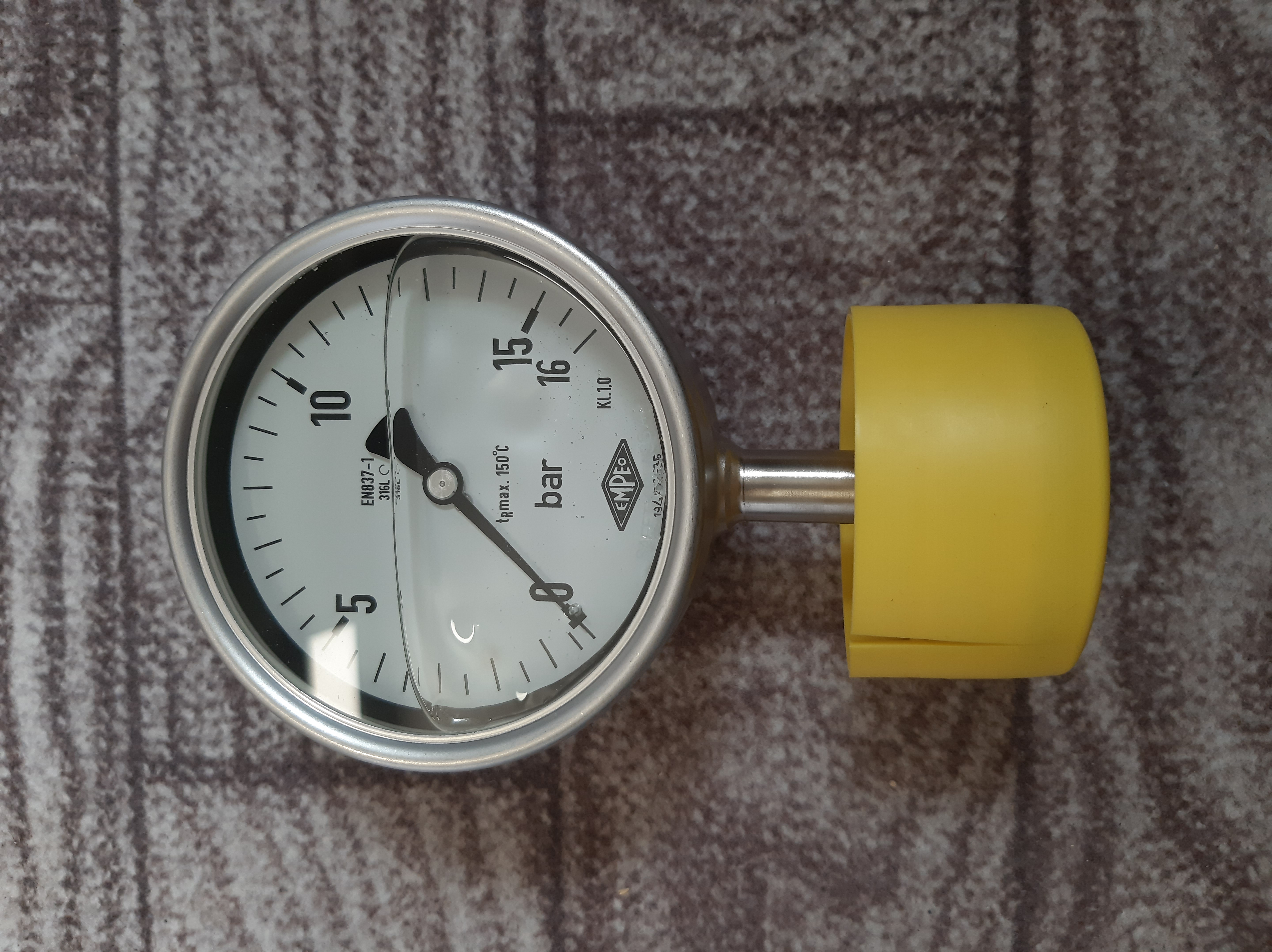 گیج فشار EMPEO استیل (Pressure Gauge) 0 تا 16 Bar