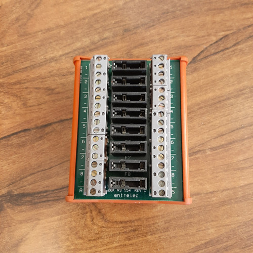 Entrelec 8-Channel Fuse Terminal Board
